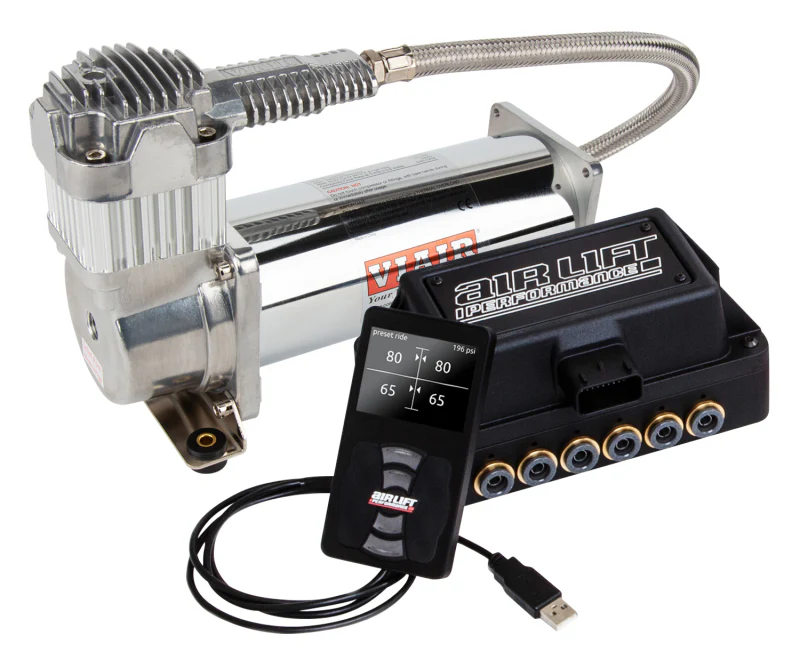 Air Lift Performance 3H (3/8 Air Line 2.5 Gal Polished Aluminum Tank VIAIR 444C Comp) - Image 3
