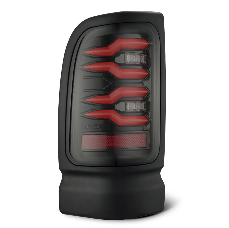 AlphaRex 94-01 Dodge Ram 1500/2500/3500 LUXX-Series LED Tail Lights - Black/Red - Image 7