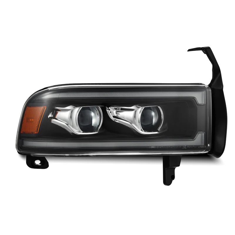 AlphaRex 94-01 RAM 1500 LUXX LED Proj Headlights Blk w/Activ Light/Seq Signal/SB DRL - Image 3