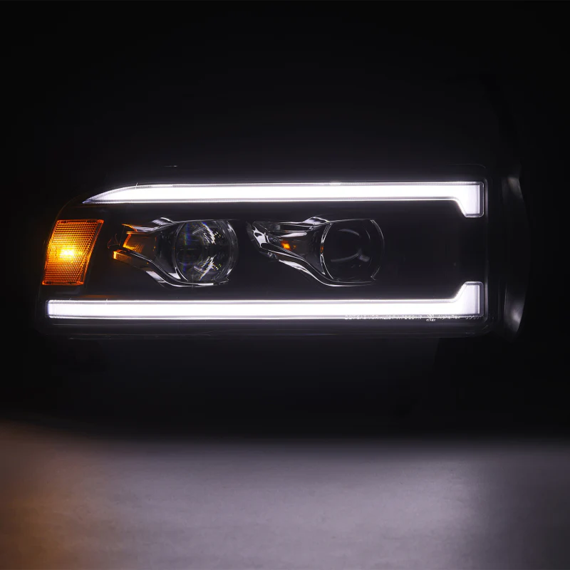 AlphaRex 94-01 RAM 1500 LUXX LED Proj Headlights Blk w/Activ Light/Seq Signal/SB DRL - Image 5