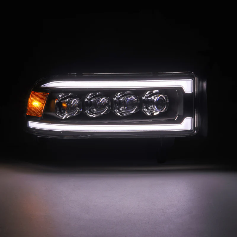 AlphaRex 94-01 RAM 1500 NOVA LED Proj Headlights Blk w/Activ Light/Seq Signal/SB DRL - Image 3