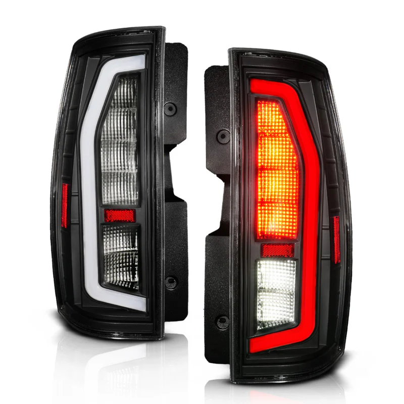 Anzo 07-14 Chevrolet Suburban / 07-14 GMC Yukon Black Full LED Tail Light Plank Style w/ Clear Lens - Image 3