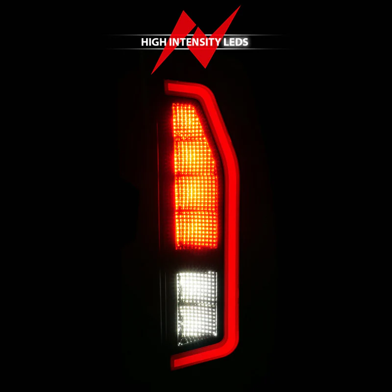 Anzo 07-14 Chevrolet Suburban / 07-14 GMC Yukon Black Full LED Tail Light Plank Style w/ Smoke Lens - Image 4