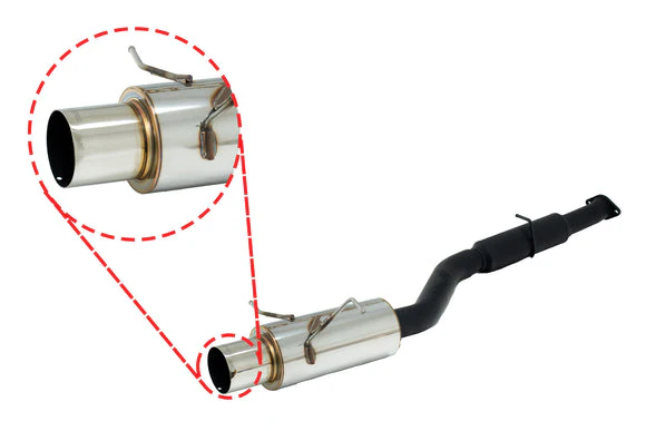 A'PEXi - BOMBER3 - 1993-1995 Mazda RX-7 [FD3S] + N1 Muffler Titanium Slide Finisher ** Small Dent/ Blemish on Tip ** - Image 3