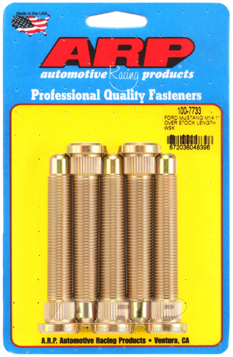 ARP 2015 Ford Mustang M14 1in Over Stock Length Wheel Stud Kit - Image 2