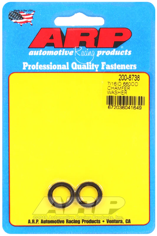 ARP 8740 Chrome Moly 7/16in x .660 x .120 Black Chamfer Washer - 2 Pack