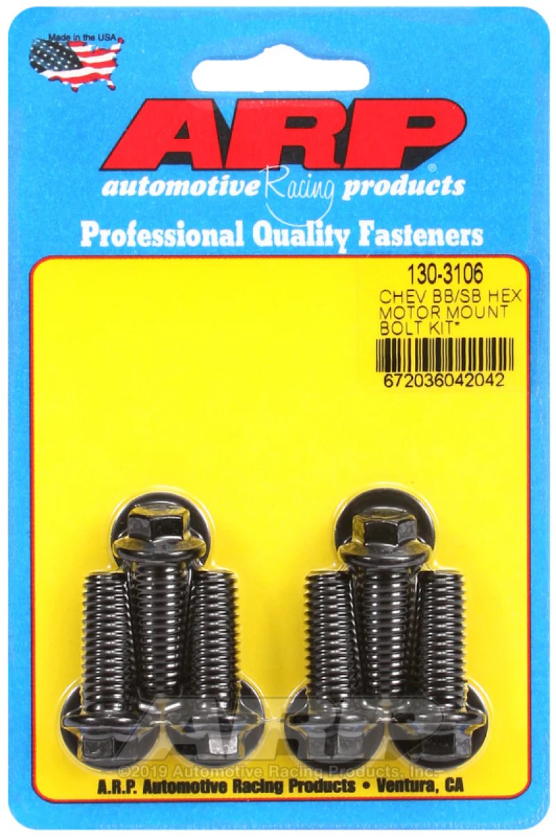 ARP Chevy Hex Motor Mount Bolt Kit w/ energy suspension Mounts - Image 2