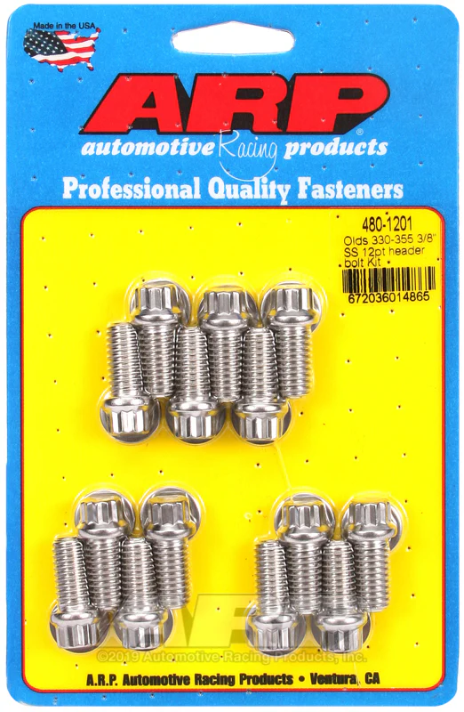 ARP Olds 330-455 3/8in SS 12pt header bolt kit