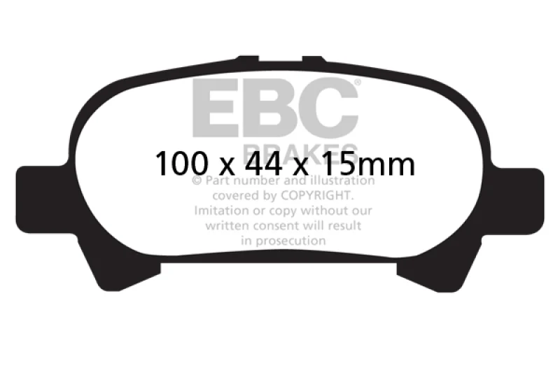 EBC 00-04 Toyota Avalon 3.0 Redstuff Rear Brake Pads - Image 2