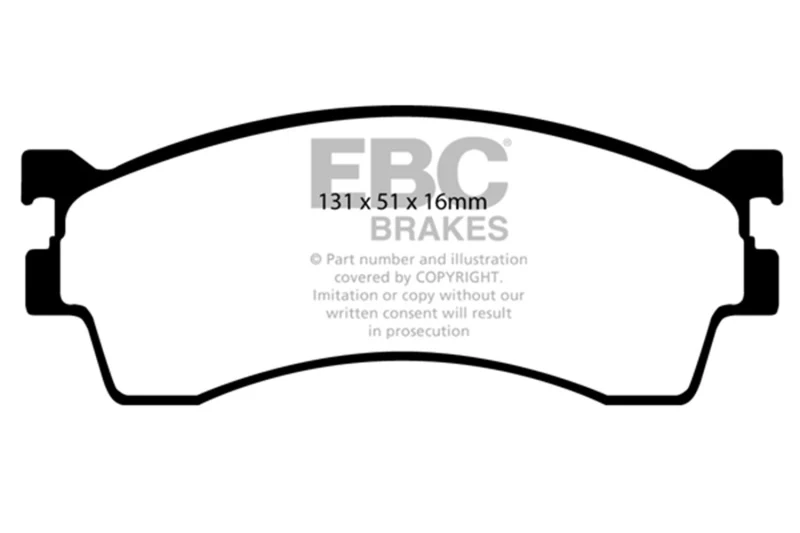 EBC 01-04 Mazda Protege 2.0 (Rear Drums) Redstuff Front Brake Pads - Image 2