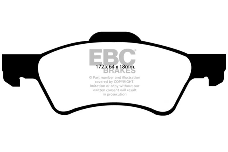 EBC 01-07 Chrysler Town & Country 3.3 Rear Rotors Yellowstuff Front Brake Pads - Image 2