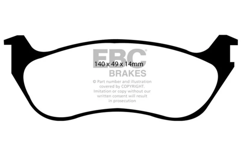 EBC 02-05 Ford Explorer 4.0 2WD Yellowstuff Rear Brake Pads - Image 2