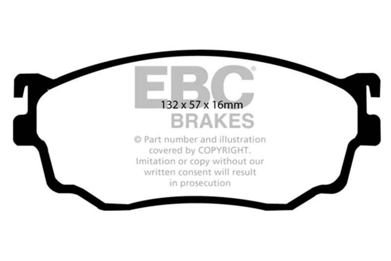 EBC 03-04 Mazda Protege 2.0 Turbo (Mazdaspeed) Greenstuff Front Brake Pads - Image 2