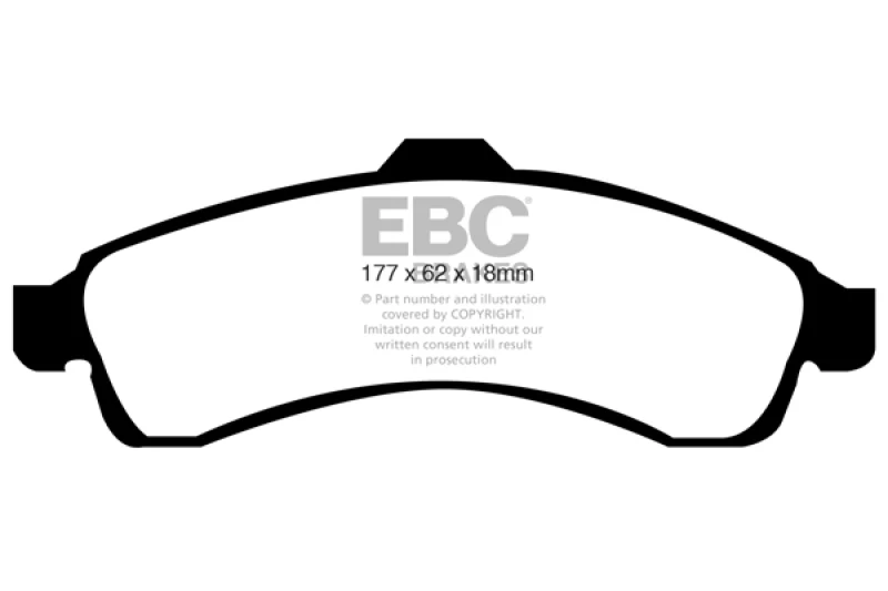 EBC 03-05 Chevrolet SSR 5.3 Greenstuff Front Brake Pads - Image 2