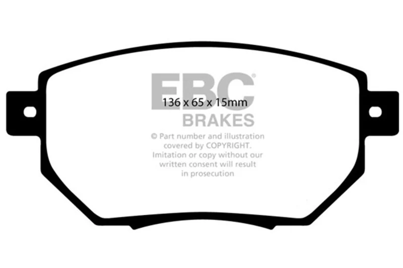 EBC 05-06 Nissan Altima 3.5 SE-R Greenstuff Front Brake Pads - Image 2