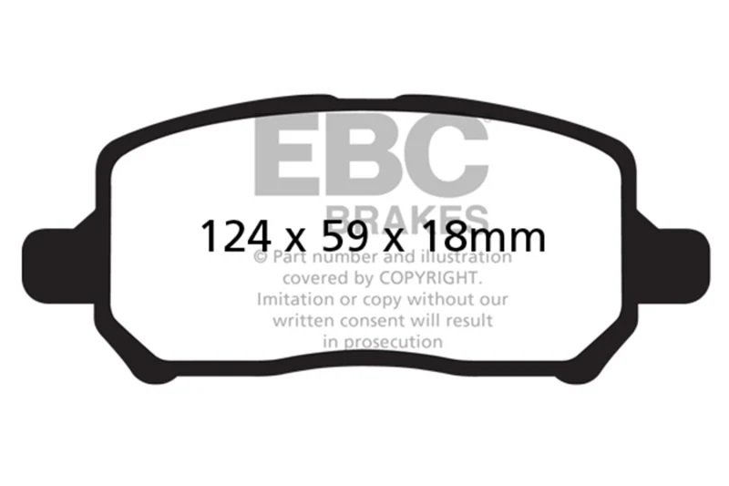 EBC 05-10 Chevrolet Cobalt 2.2 4 Lug Greenstuff Front Brake Pads - Image 2