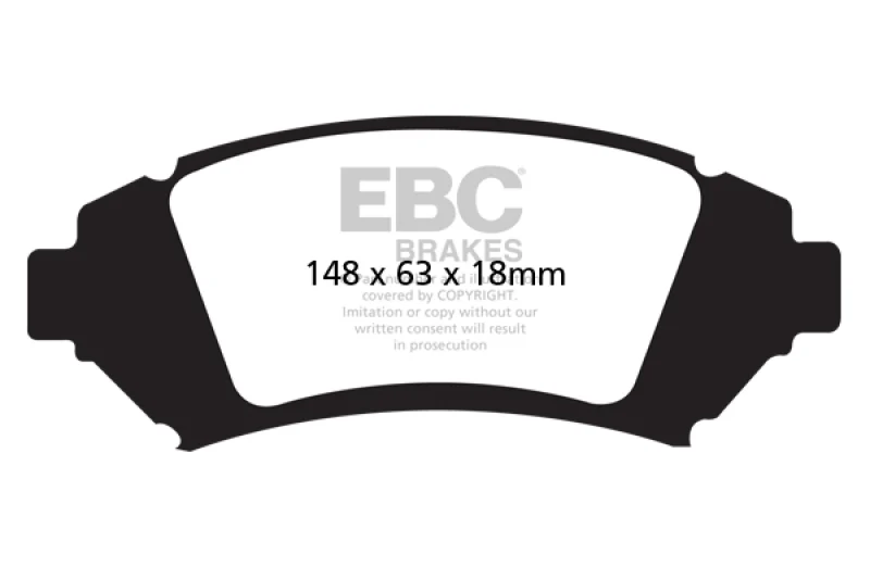 EBC 05 Buick Le Sabre (FWD) 3.8 (16in Wheels) Greenstuff Front Brake Pads - Image 2