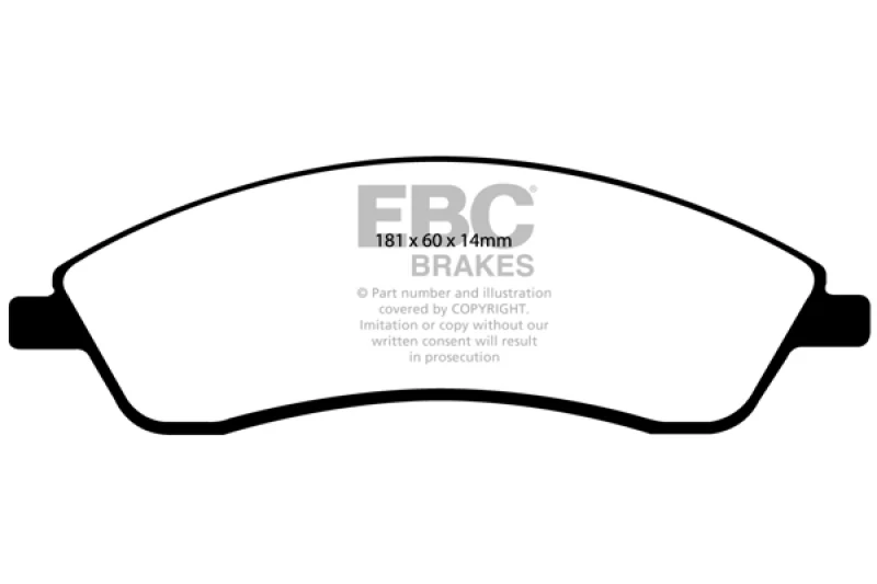 EBC 06-07 Cadillac CTS 2.8 (Sports Suspension) Redstuff Front Brake Pads - Image 2