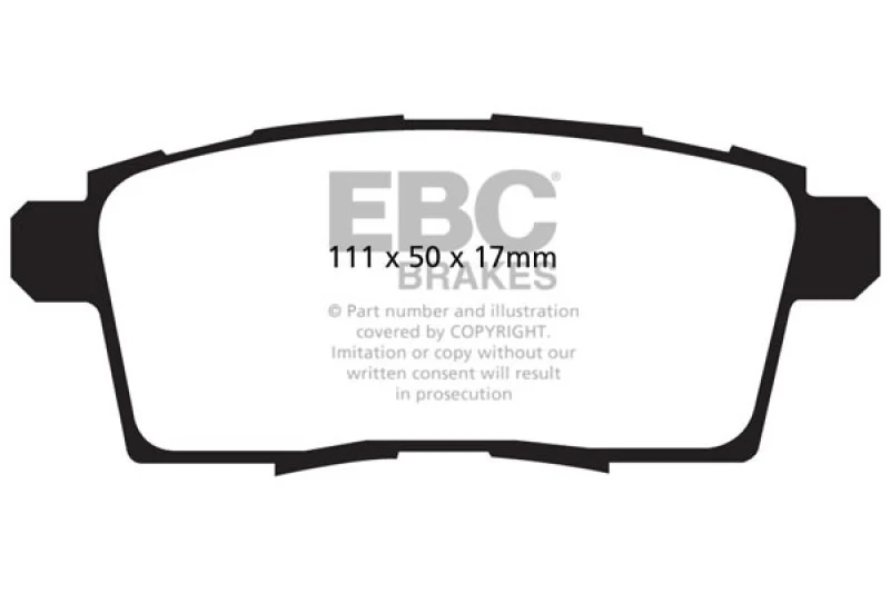 EBC 06-08 Ford Edge 3.5 2WD Greenstuff Rear Brake Pads - Image 2