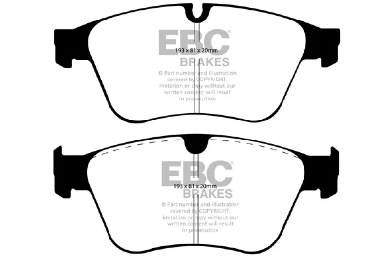 EBC 06-11 Mercedes-Benz M-Class (ML) ML63 AMG 6.2 Redstuff Front Brake Pads - Image 2