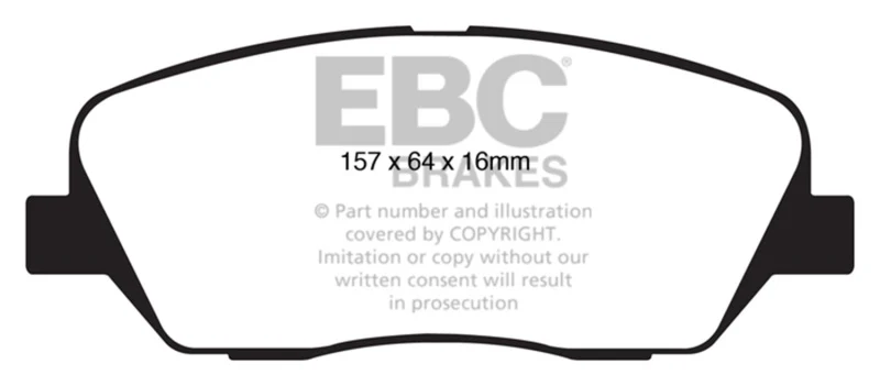 EBC 08-11 Kia Borrego 3.8 Yellowstuff Front Brake Pads - Image 2