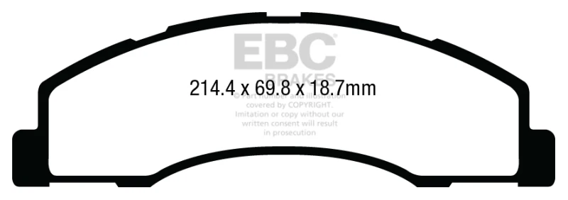 EBC 08+ Ford Econoline E150 4.6 Yellowstuff Front Brake Pads - Image 2