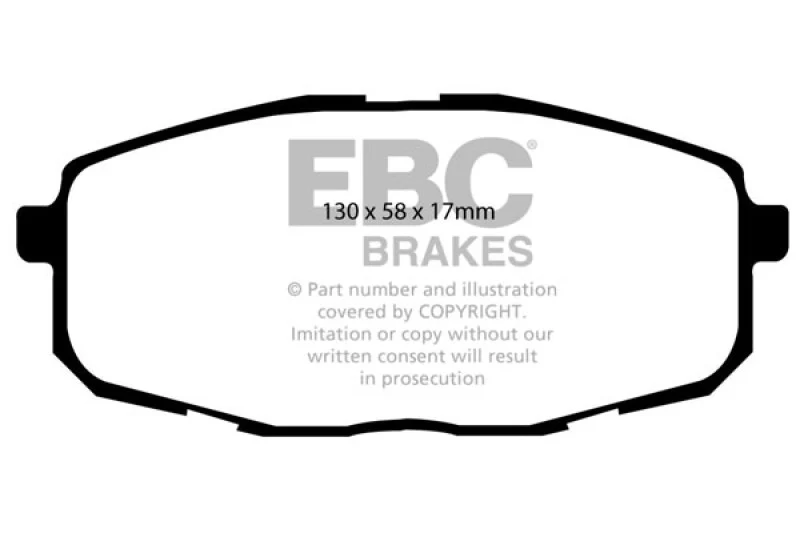 EBC 09-12 Hyundai Elantra 2.0 Touring Redstuff Front Brake Pads - Image 2