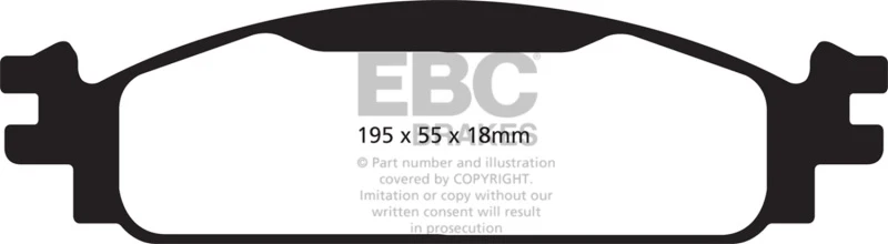 EBC 10 Ford Taurus 3.5 Redstuff Front Brake Pads - Image 2