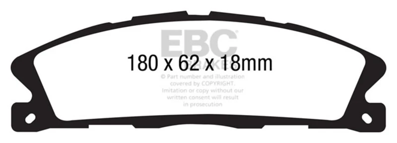 EBC 13+ Lincoln MKS 3.5 Twin Turbo Redstuff Front Brake Pads - Image 2
