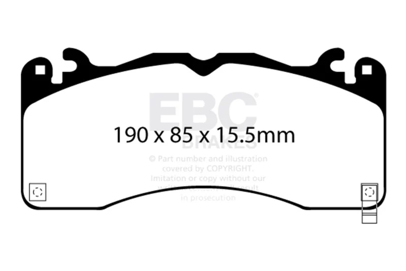 EBC 2015+ Ford Mustang (6th Gen) 2.3L Turbo (GT Package) Greenstuff Front Brake Pads - Image 2