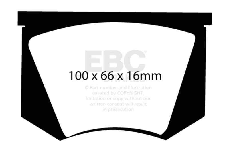 EBC 56-57 Triumph TR3 2.0 Greenstuff Front Brake Pads - Image 2