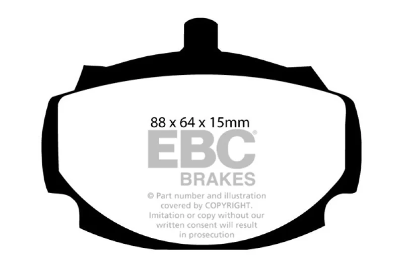 EBC 62-81 Mg MGB 1.8 Redstuff Front Brake Pads - Image 2
