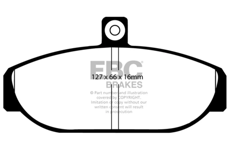 EBC 85-93 Volvo 740 2.1 (Girling) Redstuff Front Brake Pads - Image 2