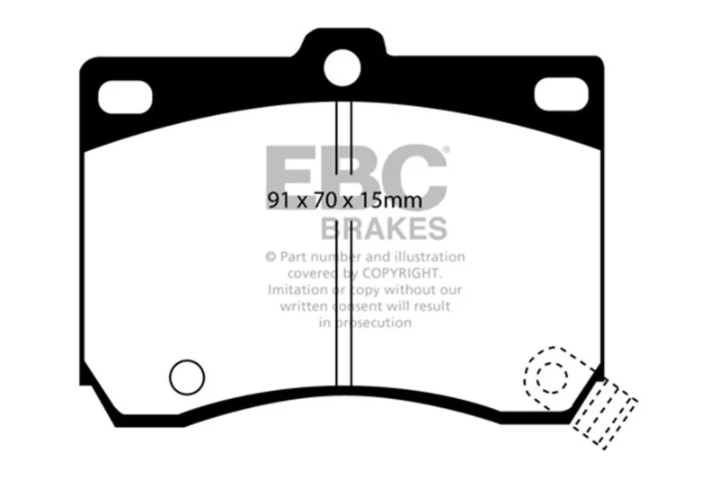 EBC 91-96 Ford Escort 1.8 Redstuff Front Brake Pads - Image 2