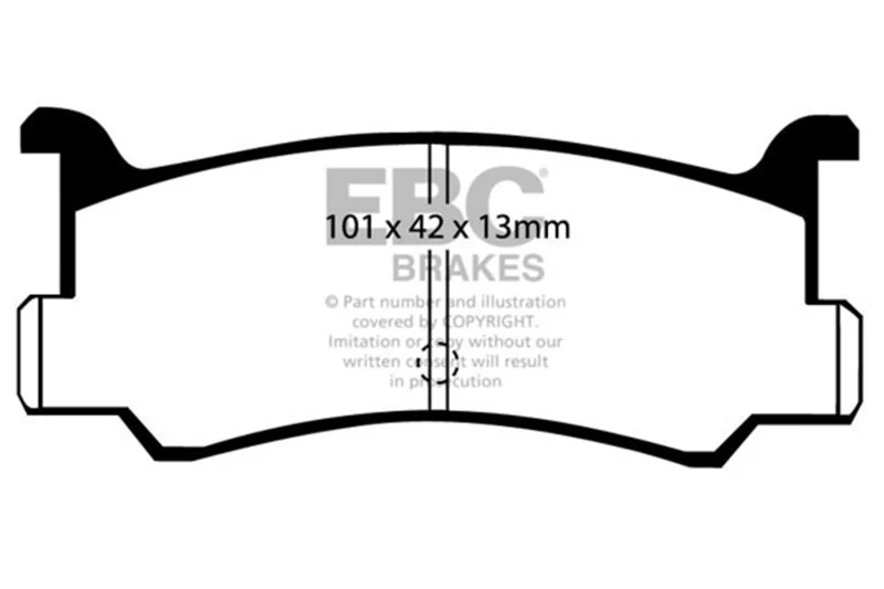 EBC 92-95 Mazda MX3 1.6 Yellowstuff Rear Brake Pads - Image 2