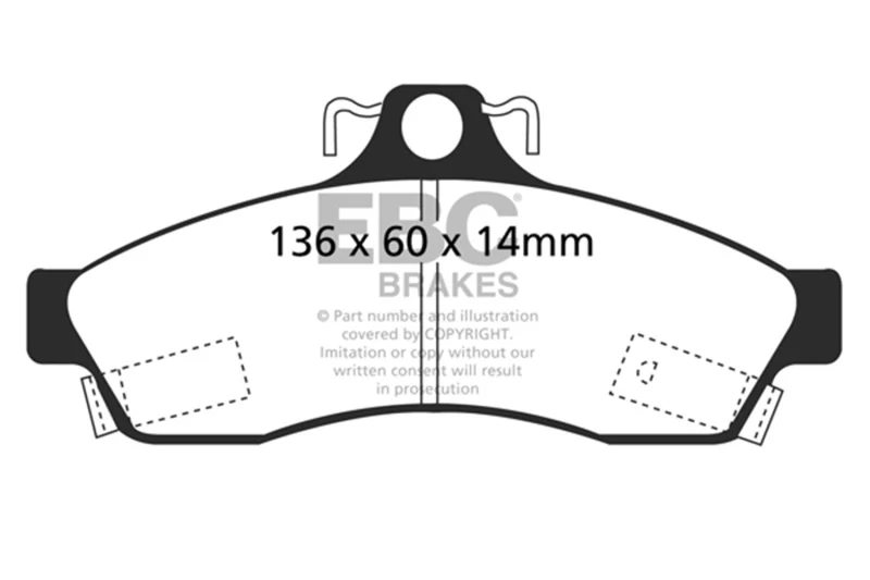 EBC 92-96 Chevrolet Caprice 4.3 Police Greenstuff Rear Brake Pads - Image 2