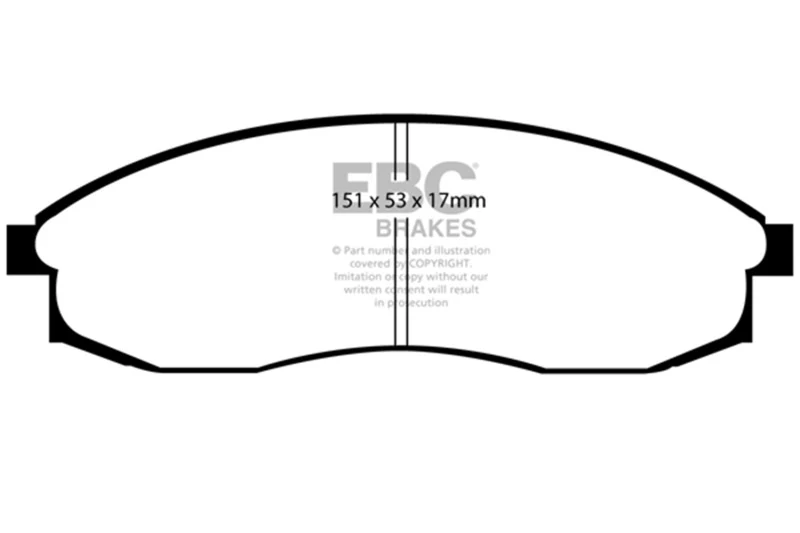 EBC 93-98 Nissan Skyline (R33) 2.5 GTS Yellowstuff Front Brake Pads - Image 2