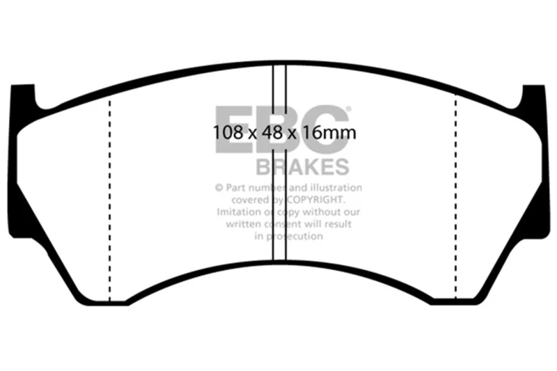 EBC 95-97 Nissan Sentra 1.6 Yellowstuff Front Brake Pads - Image 2
