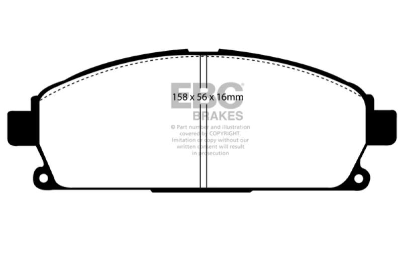EBC 97-00 Infiniti Q45 4.1 Greenstuff Front Brake Pads - Image 2