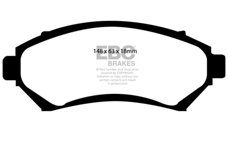 EBC 97-03 Buick Century 3.1 Yellowstuff Front Brake Pads - Image 2