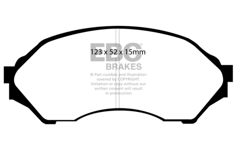 EBC 99-02 Mazda Protege 1.6 Yellowstuff Front Brake Pads - Image 2