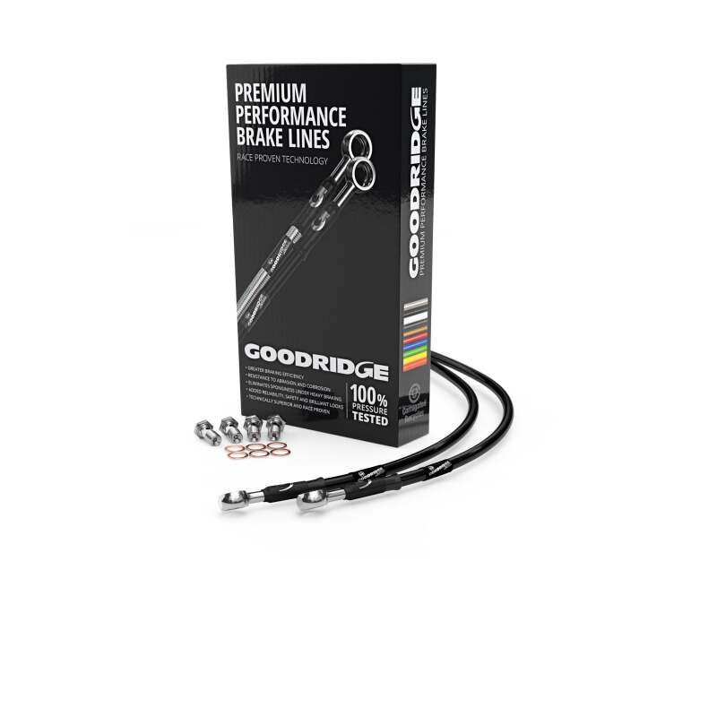 Goodridge 00-05 Harley-Davidson FXD/C Clear Front Brake Line w/Black Fitting - Image 2