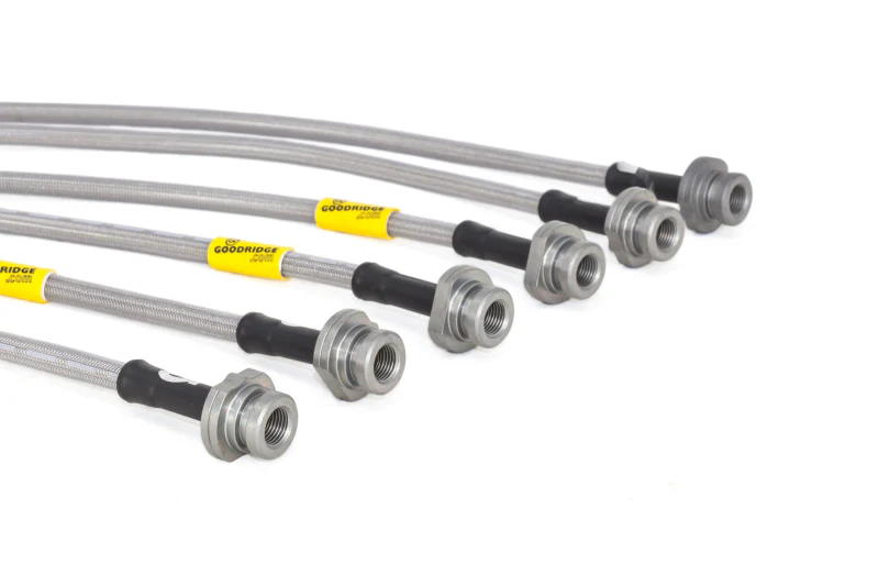 Goodridge 13-15 Nissan Sentra w/ Rear Disc Brakes SS Brake Line Kit - Image 3