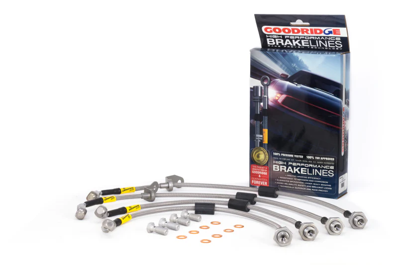 Goodridge 15-17 Hyundai Genesis Sedan AWD SS Brake Line Kit - Image 3