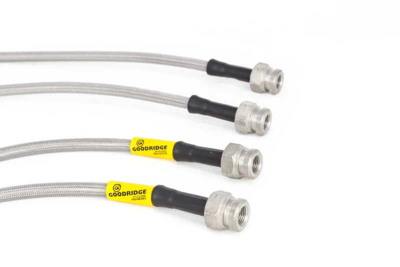 Goodridge 89-91 Honda Civic/CRX (w/Rear Drum) Stainless Steel Brake Line Kit - Image 4