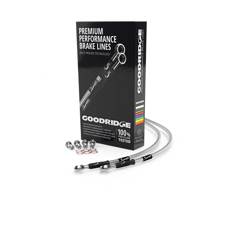 Goodridge 93-00 Harley-Davidson FXD Multi Model Clear Front Brake Line w/Clear Fitting - Image 2