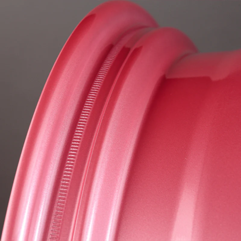Gram Lights 57DR 18x9.5 +12 5x114.3 Sakura Pink Wheel (w/ Center Cap & No. 21 BK Air Valve) - Image 2
