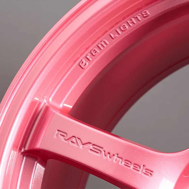 Gram Lights 57DR 18x9.5 +22 5x114.3 Sakura Pink Wheel (w/ Center Cap & No. 21 BK Air Valve) - Image 4