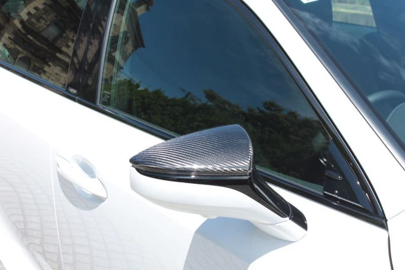 LEMS Dry Carbon Fiber Door Mirror Covers (Uncoated) for Lexus IS 21+