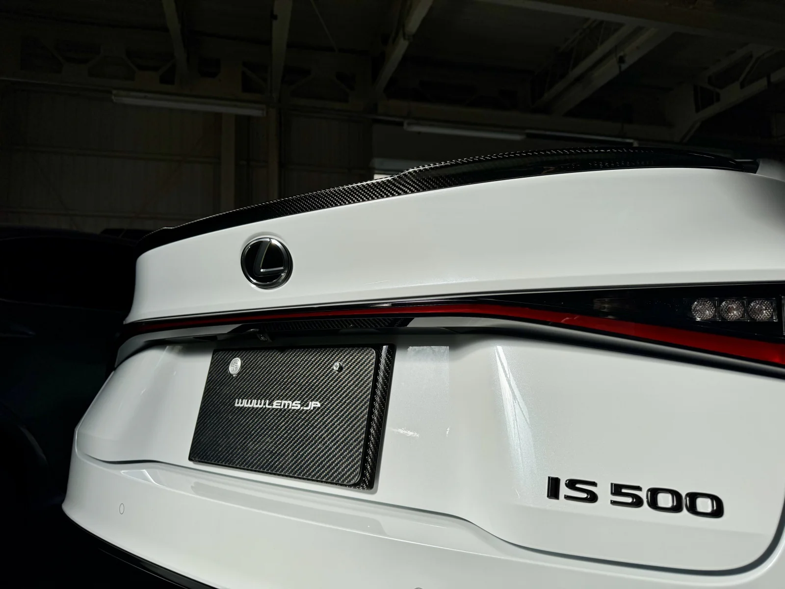 LEMS Dry Carbon Trunk Spoiler Cover for Lexus IS350 / IS300h / IS300 / IS500 F-Sport - Image 5
